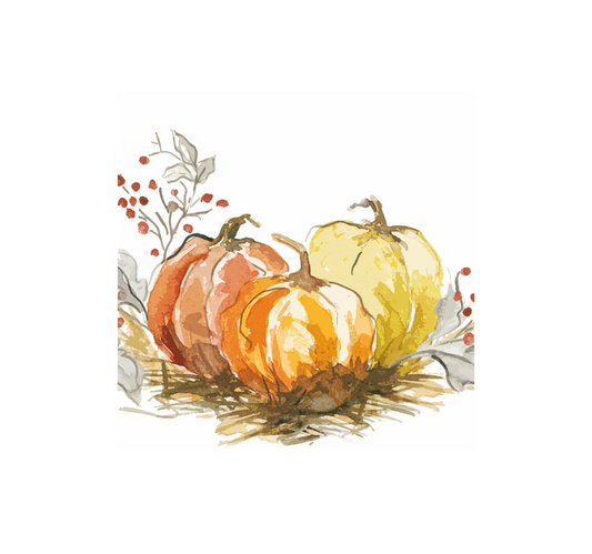 Servetter painted pumpkin