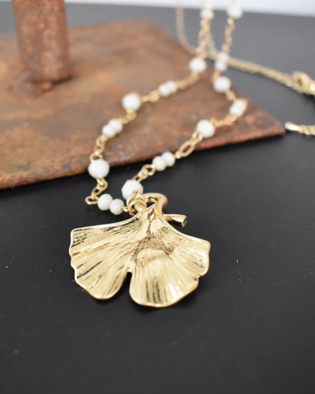 Halsband Ginko Guld
