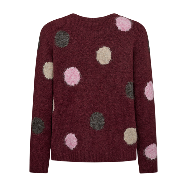 FQLOUISA PULLOVER port royal melange, vinröd