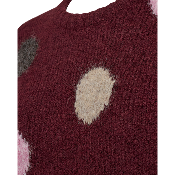 FQLOUISA PULLOVER port royal melange, vinröd